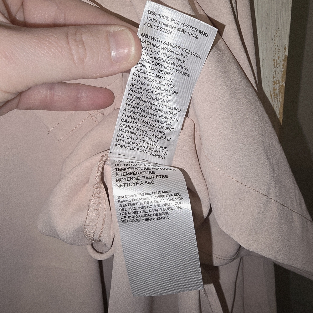White House Black Market Blush Pink Blouse - Picture 7 of 8
